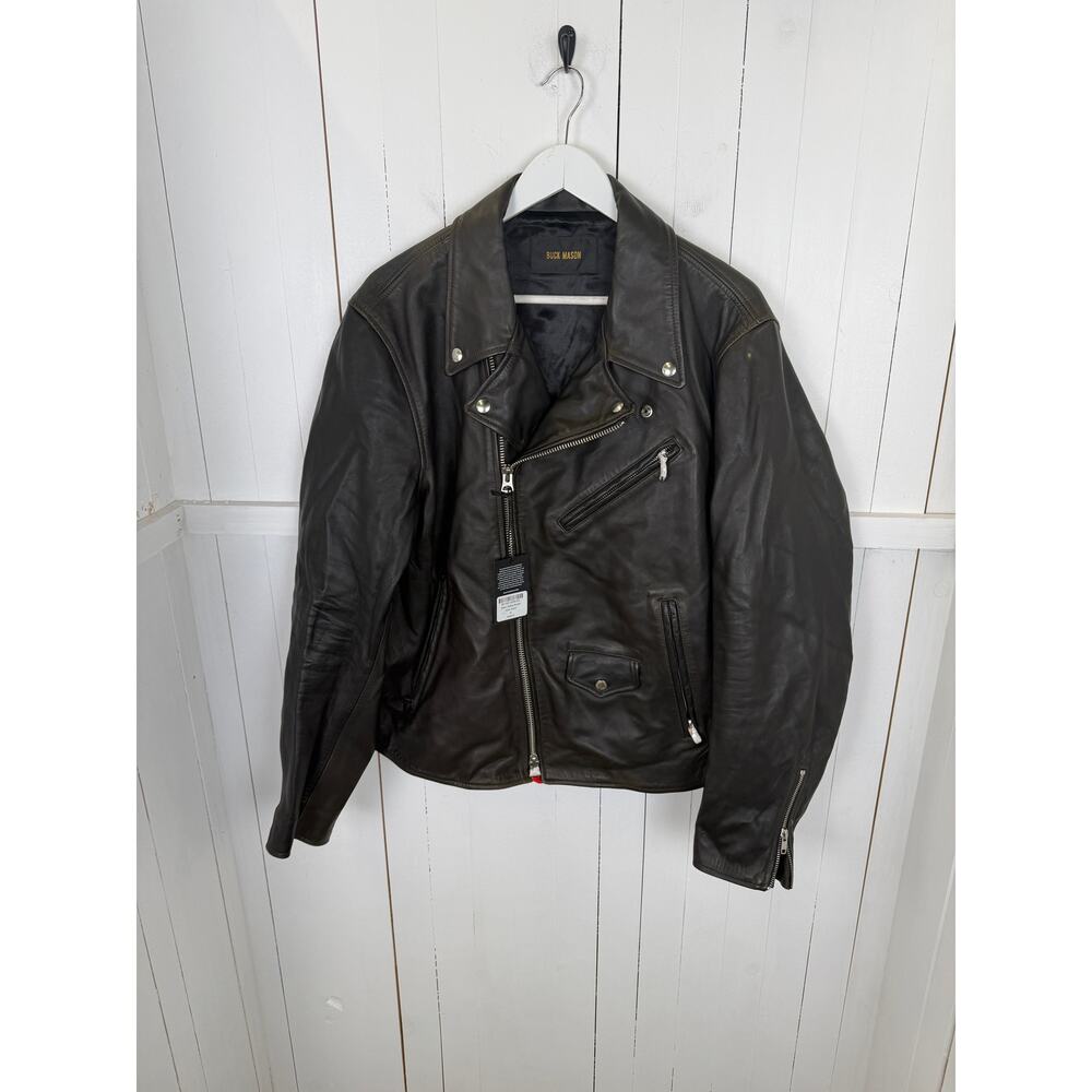 Buck Mason Black Leather Bruiser Jacket